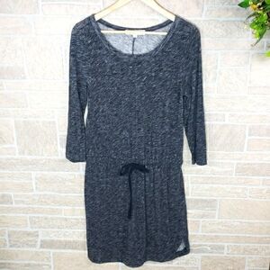 ANN TAYLOR LOFT Casual Cotton Dress Gray Size S